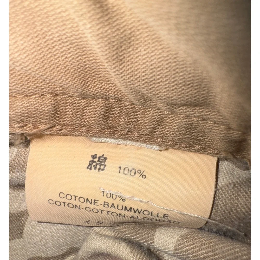 Masons Mens Tan Cotton Twill Chino Pants Button Fly Camo Lined Khaki 37x33